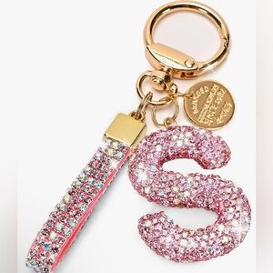 PINK RHINESTONE “S” KEYCHAIN
